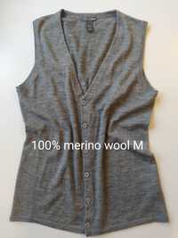 Merino wool kamizelka damska M