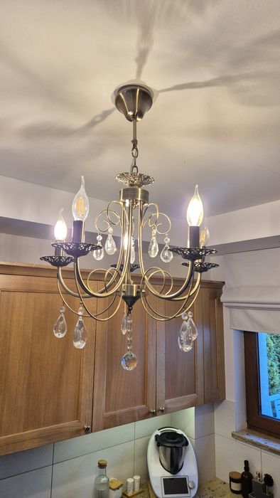 Lampa sufitowa wiszące żyrandol z kryształami glamour