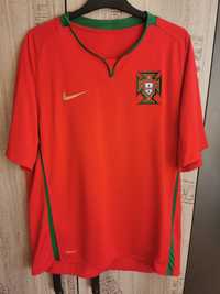 Czerwona koszulka piłkarska reprezentacji Portugalii Nike L