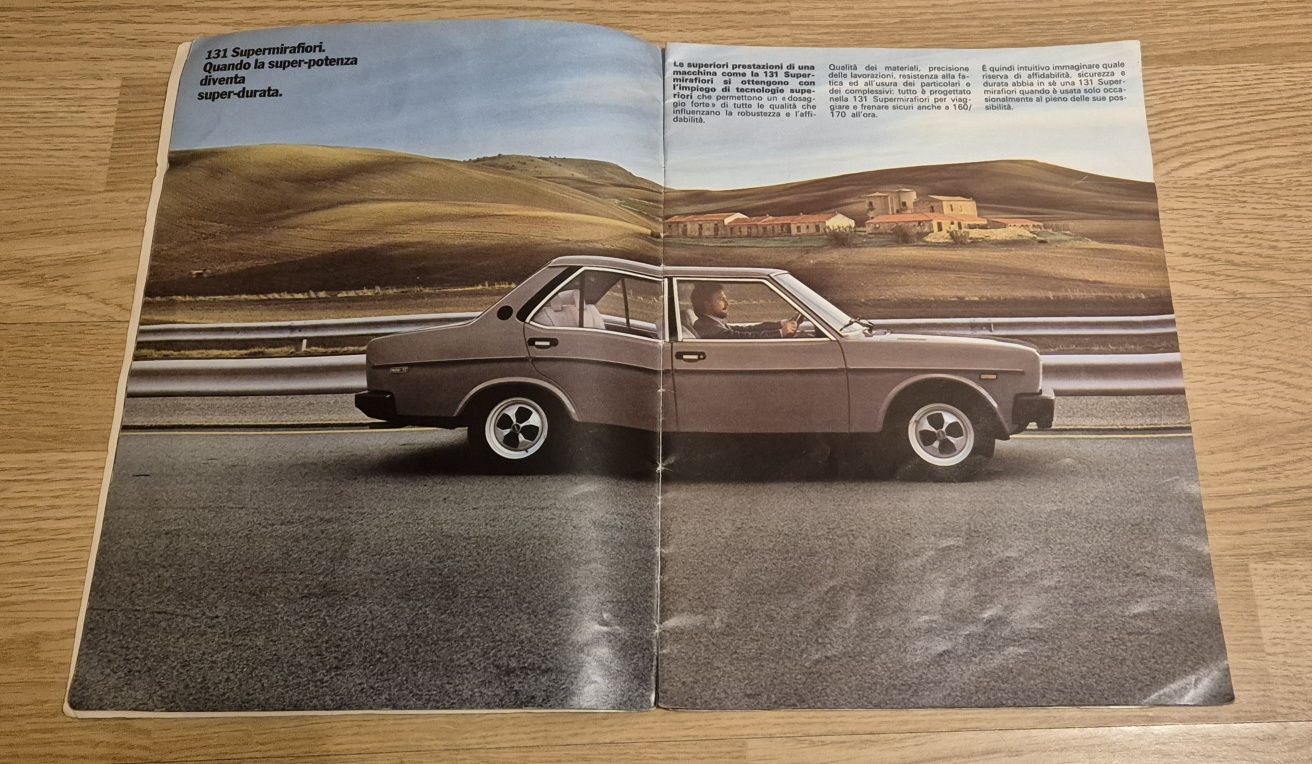 Broszura vintage Fiat 131 Supermirafiori lata 70 prospekt katalog PRL