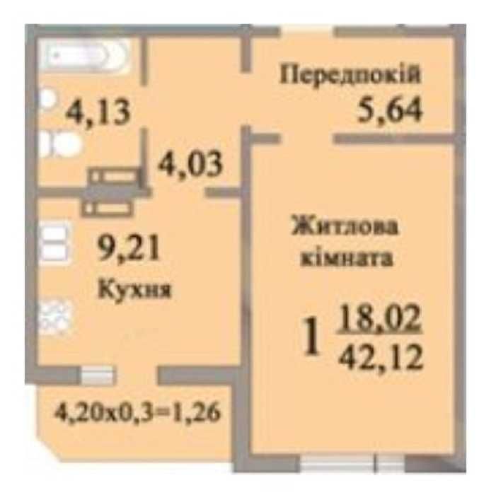 Продам 1-к кв. ЖК«Амурський», Юлії Здановської 36В, м. Васильківська