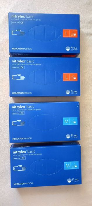 Рукавички перчаткі оглядові нітрилові 100 шт