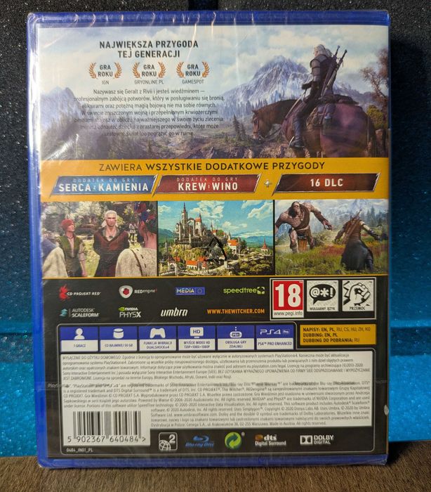 Wiedźmin 3: Dziki Gon PS4 / PS5 - legendarna gra RPG akcji PL GOTY