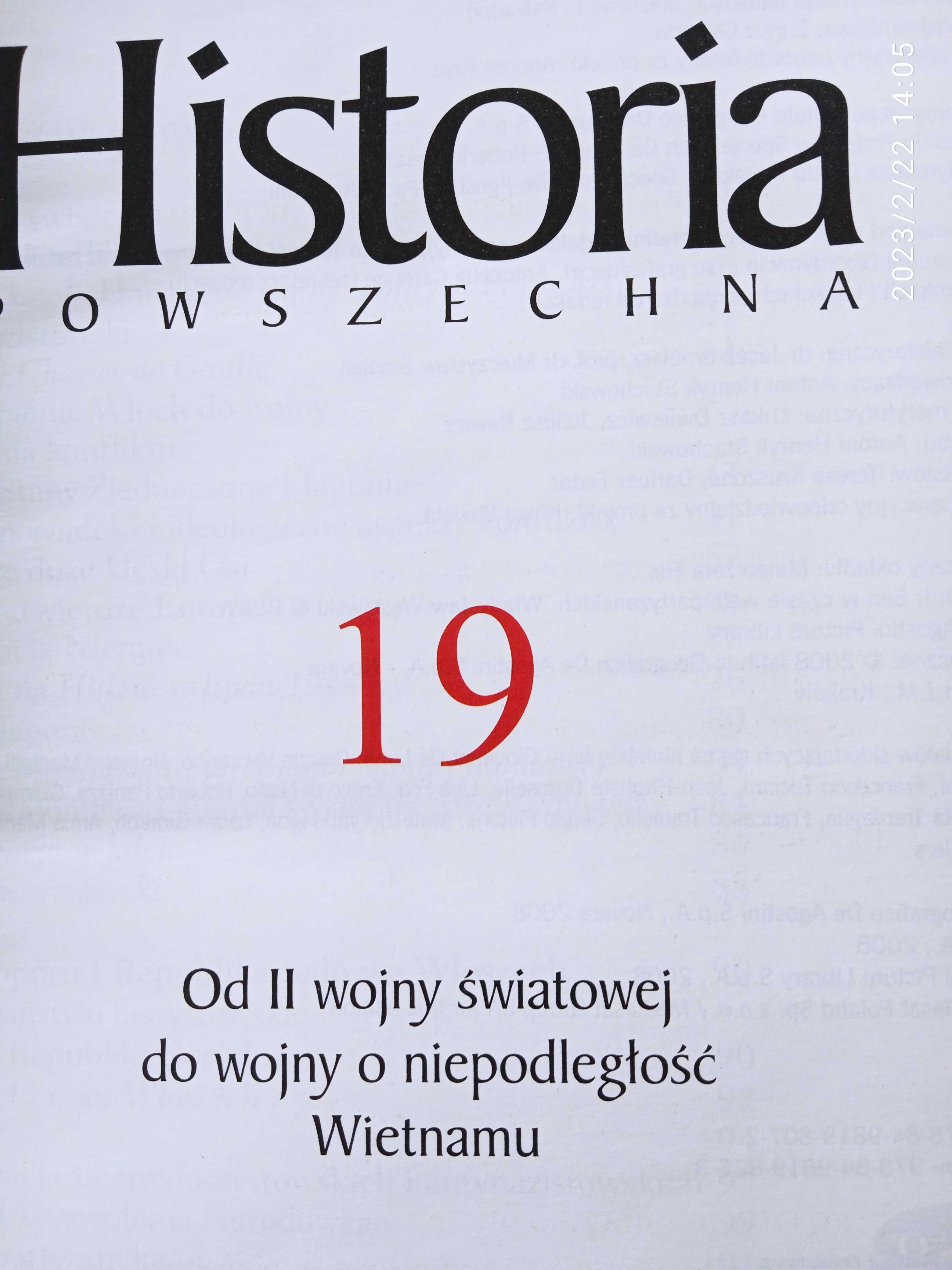 Historia powszechna biblioteka Gazety Wyborczej tom 19