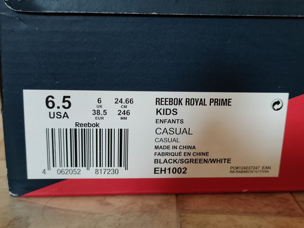 Oryginalne buty Reebok royal prime kids rozmiar 38.5