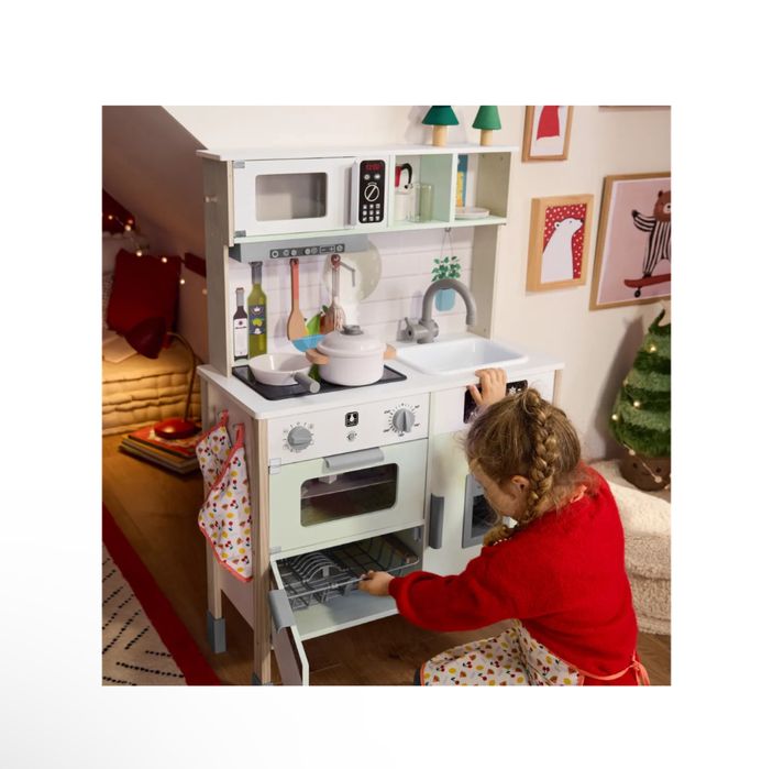 Дитяча деревяна кухня детская деревяная lupilu