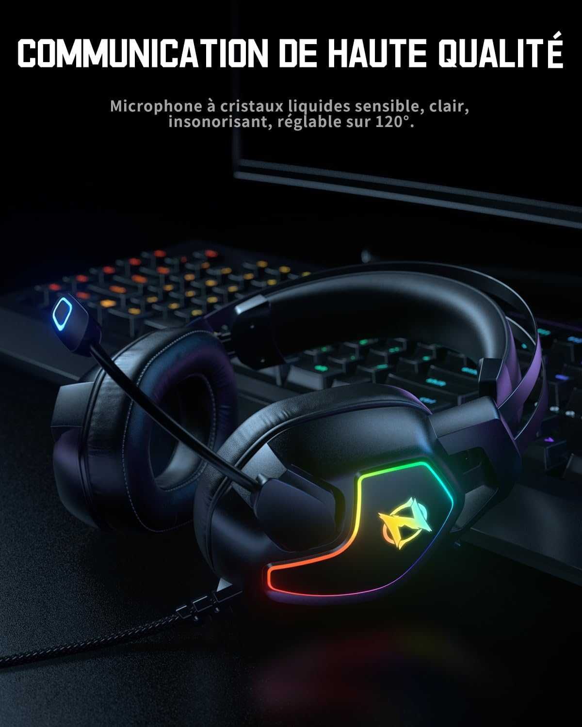 Gamingowy zestaw słuchawkowy Ozeino do konsoli PS5 PS4 PC Xbox Switch