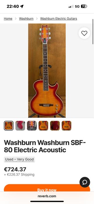 Valor FINAL para desocupar! Washburn eletroacustica RARA