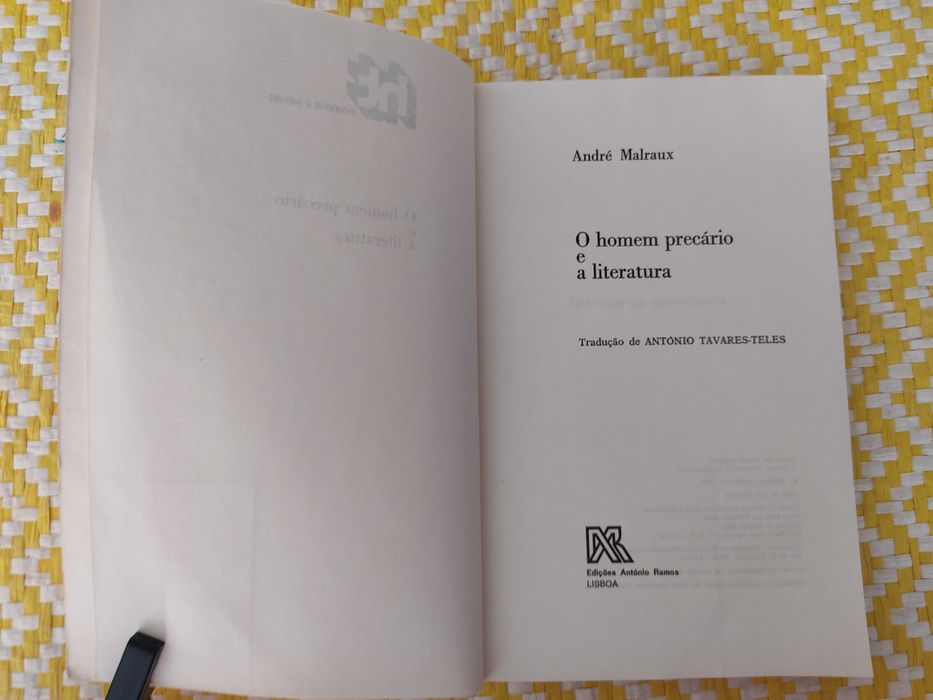 O Homem precário e a literatura 
 André Malraux