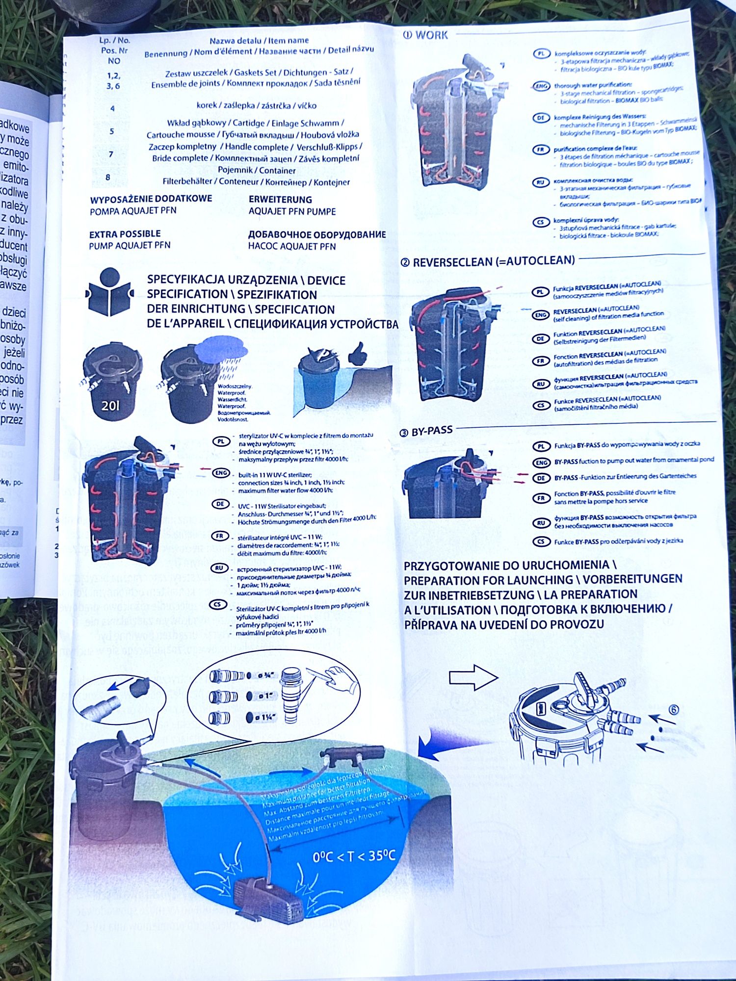 Filtr ciśnieniowy do oczka wodnego firmy Klarpressure UV8000
