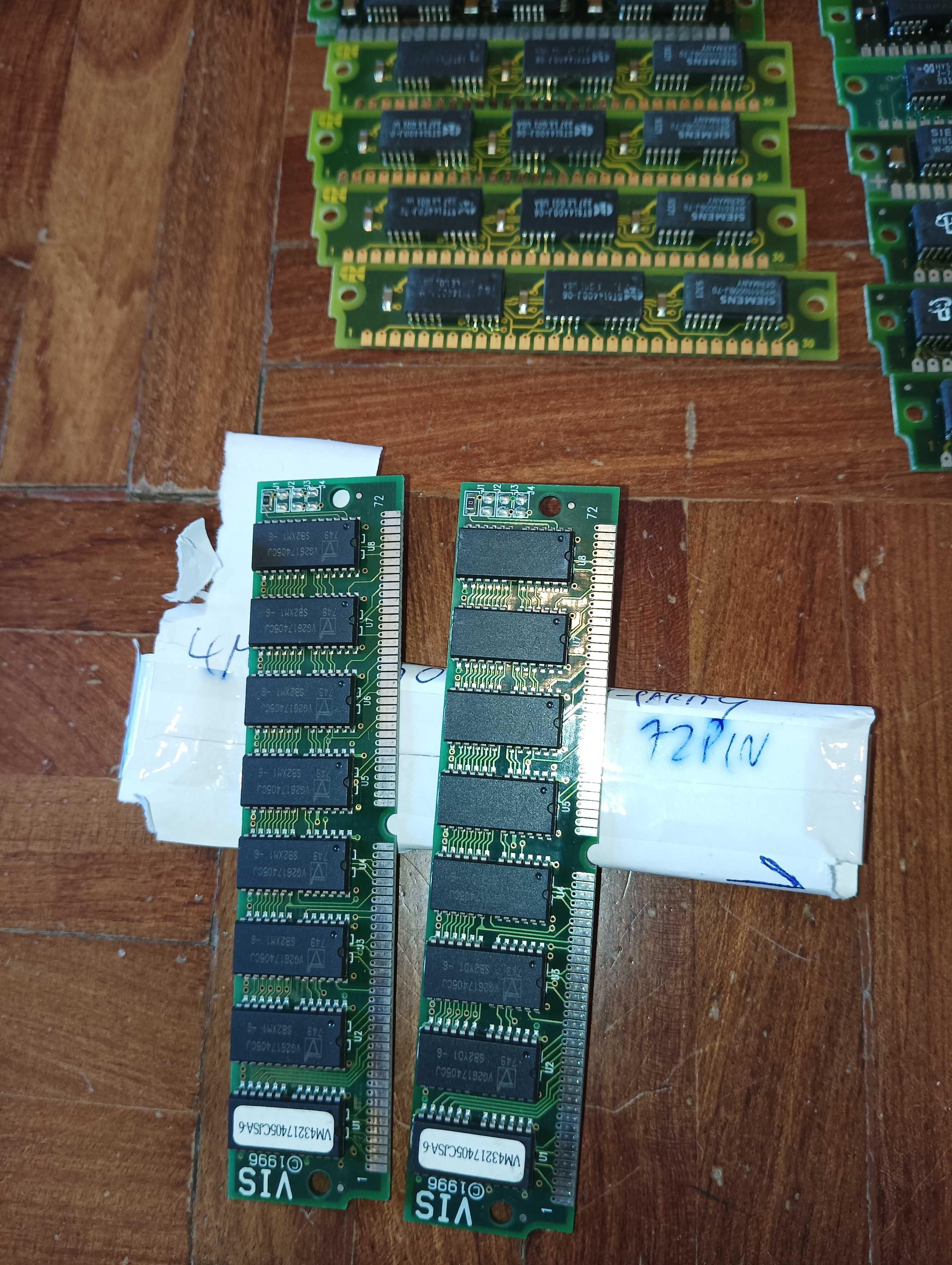 Conjunto de Memórias RAM de PC / Computador: SIMM, DIMM, SD-RAM, DDR