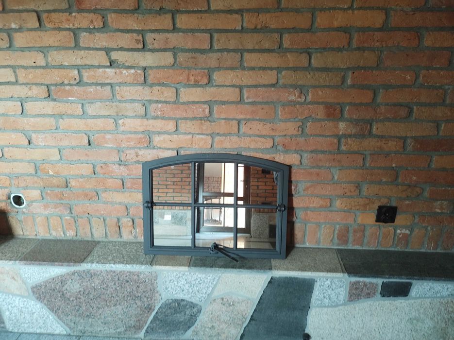 Lustro unikatowe, stare okno żeliwne, metalowe