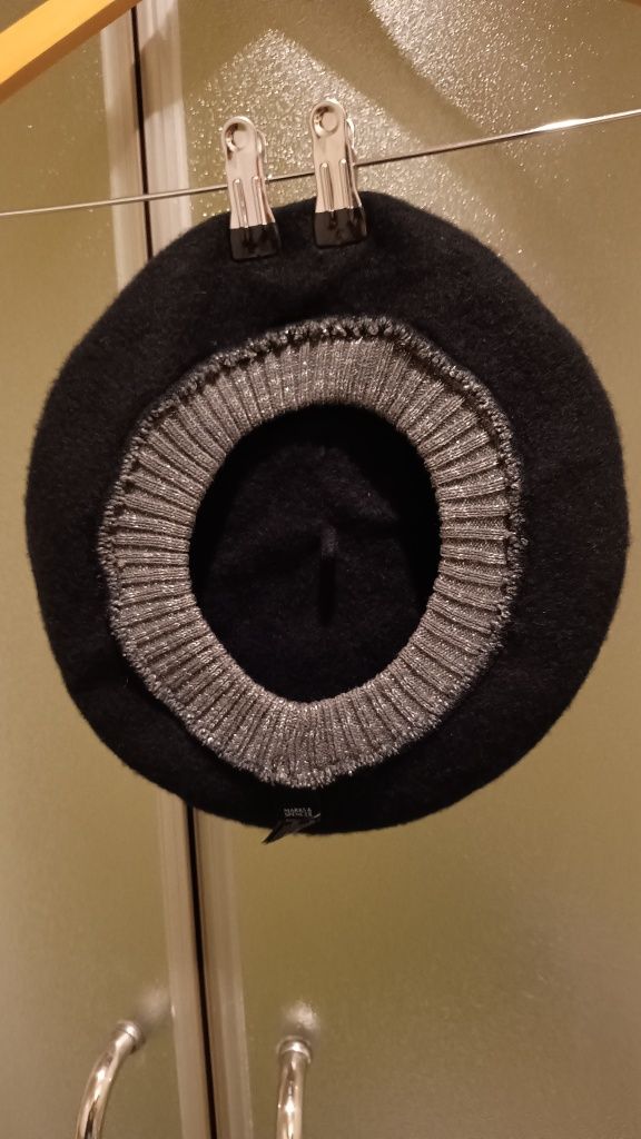 Marks & Spencer Damski beret wełniany, 100% Wełna, Rozmiar Uniwersalny