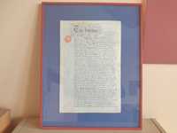 Stary notarialny przedwojenny duży dokument Anglia 1924 r