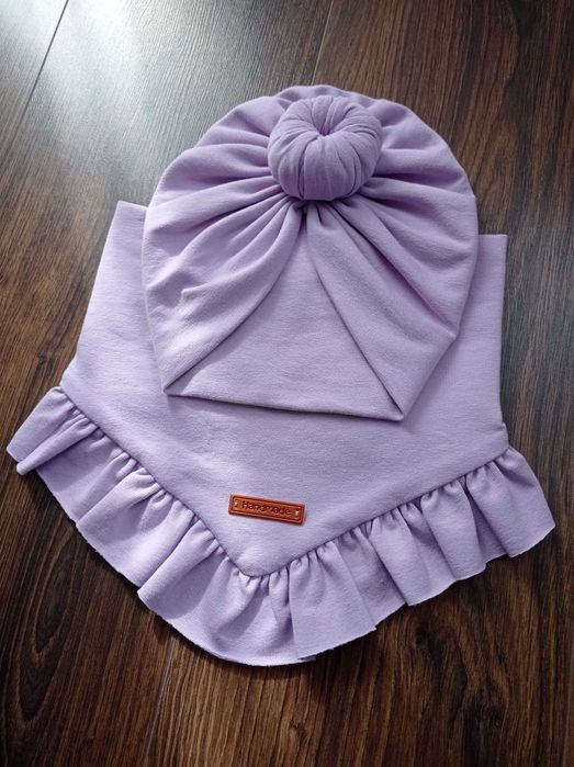 komplet Turban i chusta dla dziewczynki, Handmade