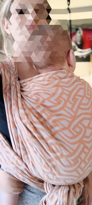 Yaro Slings Braid Silver Bronze Linen Wrap (linen) chusta lniana