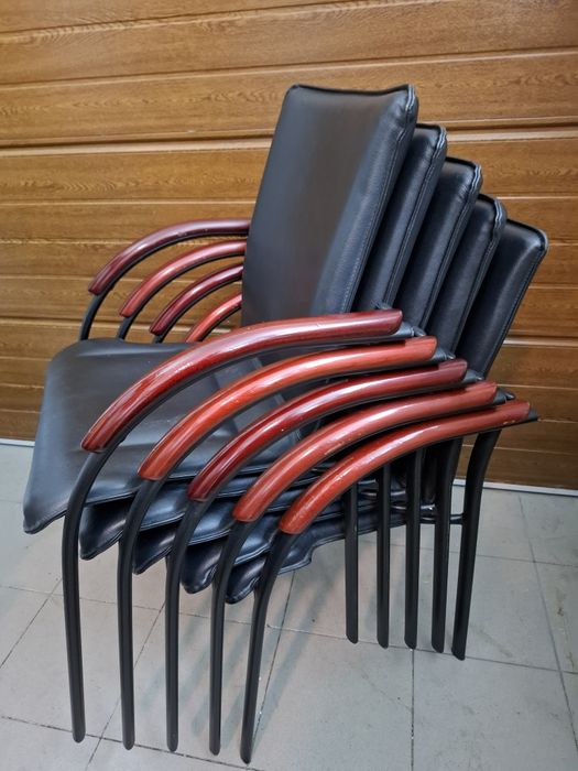 Krzesła 6 szt. skórzane