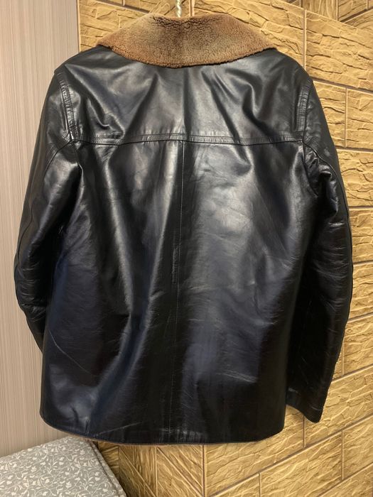 Чоловіча дублянка шкіряна 46 розмір