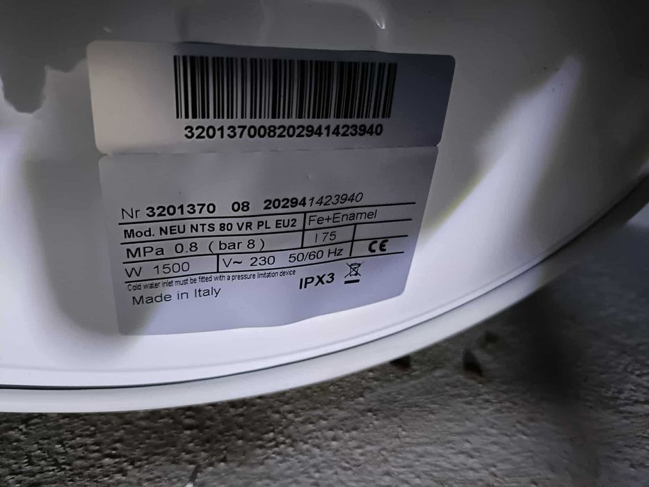 Bojler elektryczny -
REGENT NEU NTS 80 VR PL EU2