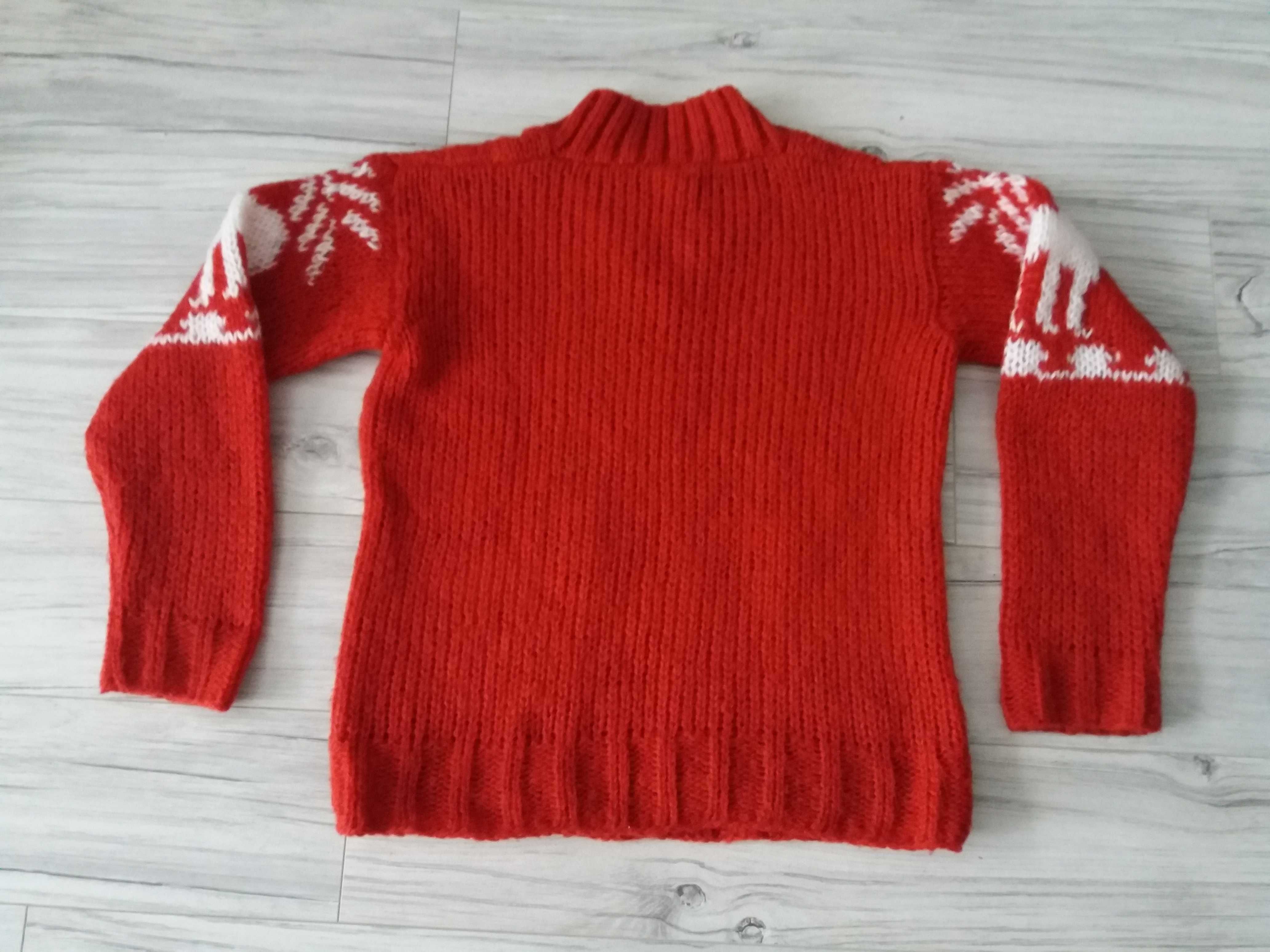 Świąteczny sweter z reniferem vintage