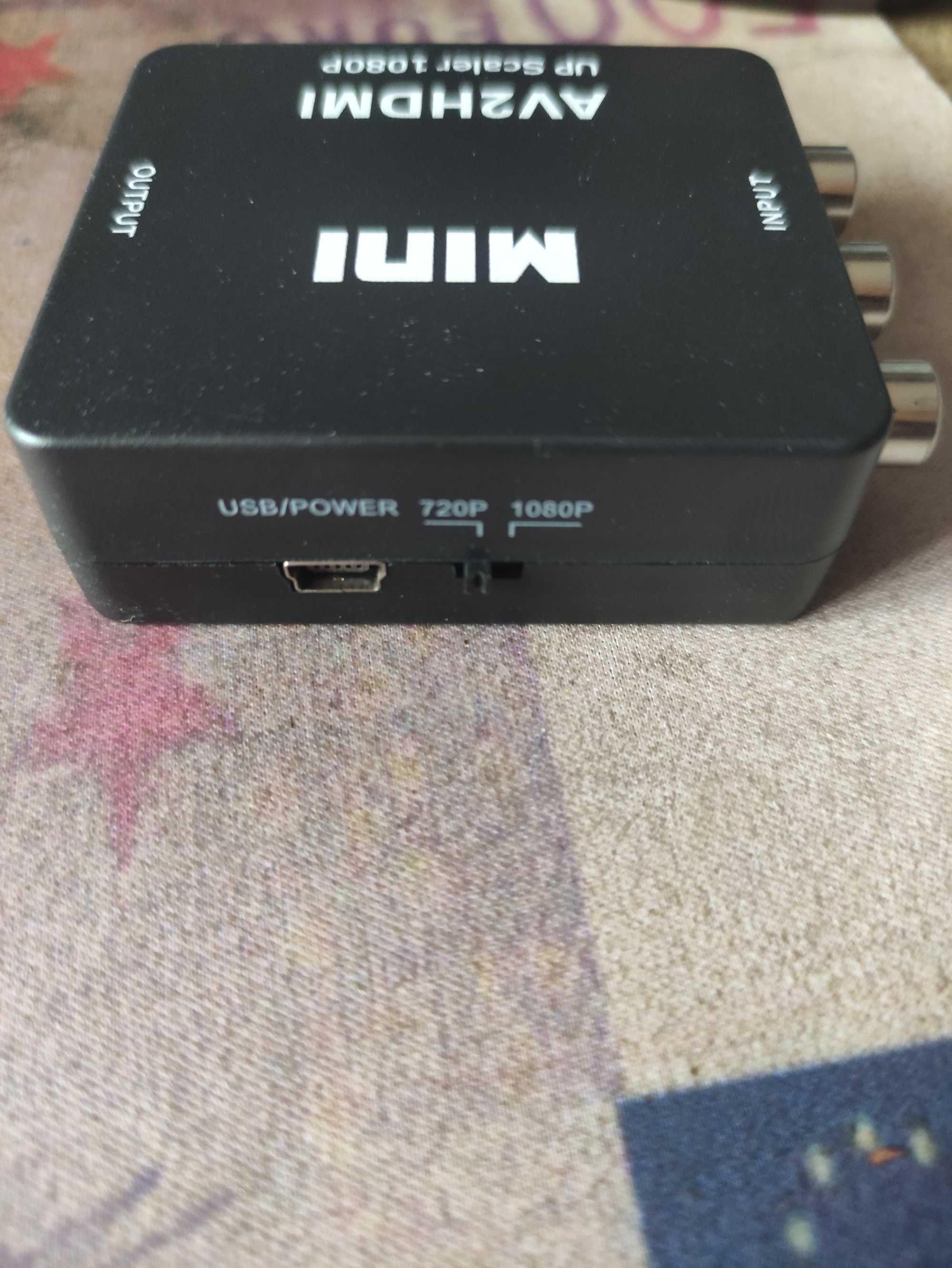 Конвертер переходник адаптер AV RCA to HDMI тюльпан 1080Р новый.