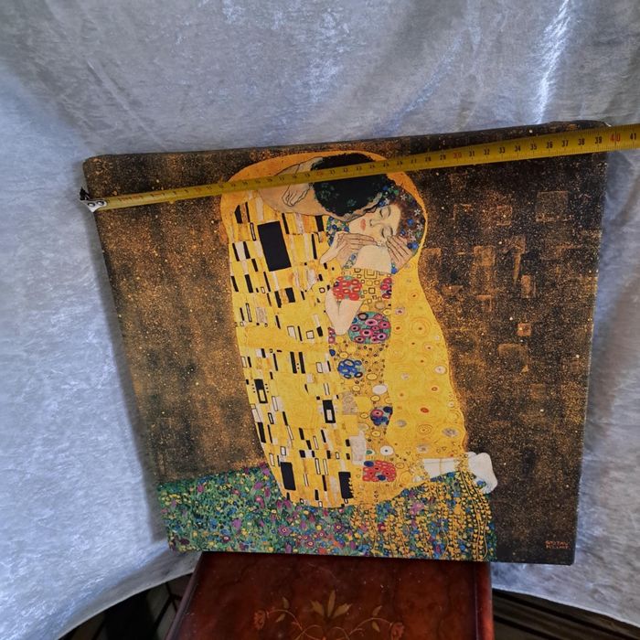 Mały Obraz Gustav Klimt pocałunek kiss 40x40 wydruk reprodukcja kopia