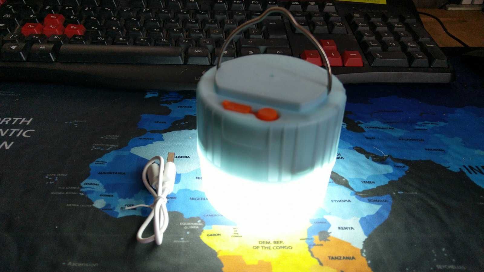 Портативна / кемпінгова лампа з акумулятором