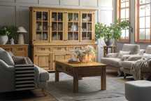 biblioteczka drewniana w stylu vintage od producenta