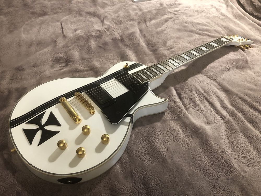 ESP LTD Iron Cross SW snow white custom gitara elektryczna les paul