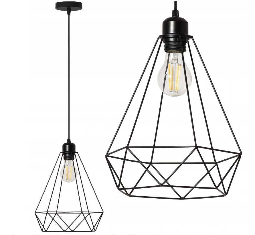 LAMPA oprawa sufitowa retro LOFT INDUSTRIAL czarna NOWA