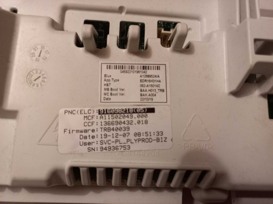 Części do suszarki Elektrolux moduł sterujący EW8H458BP