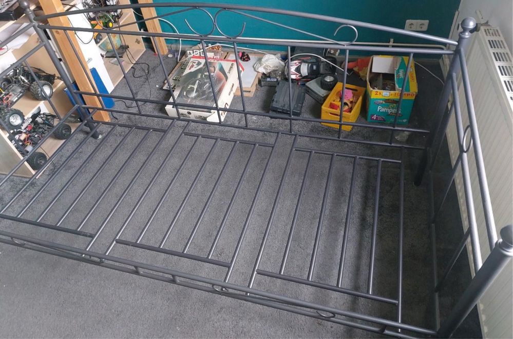 Lożko metalowe 205 x 95 z materacem