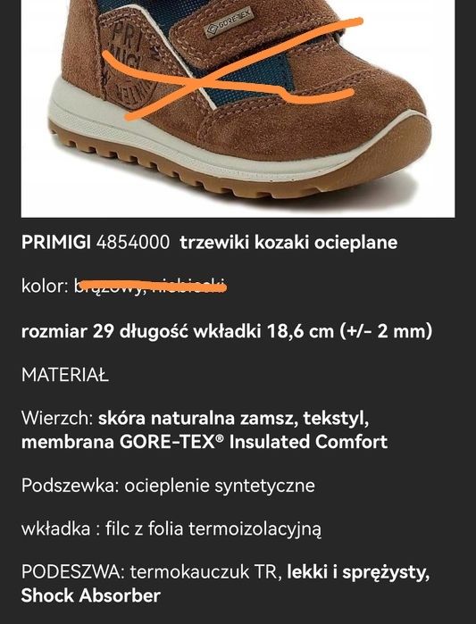 Kozaki primigi 29 gore-tex, paragon pudełko super stan
