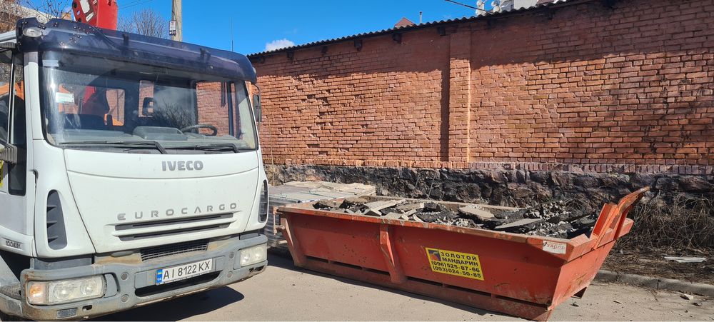 Вивіз будівельного сміття контейнерами / послуги маніпулятора