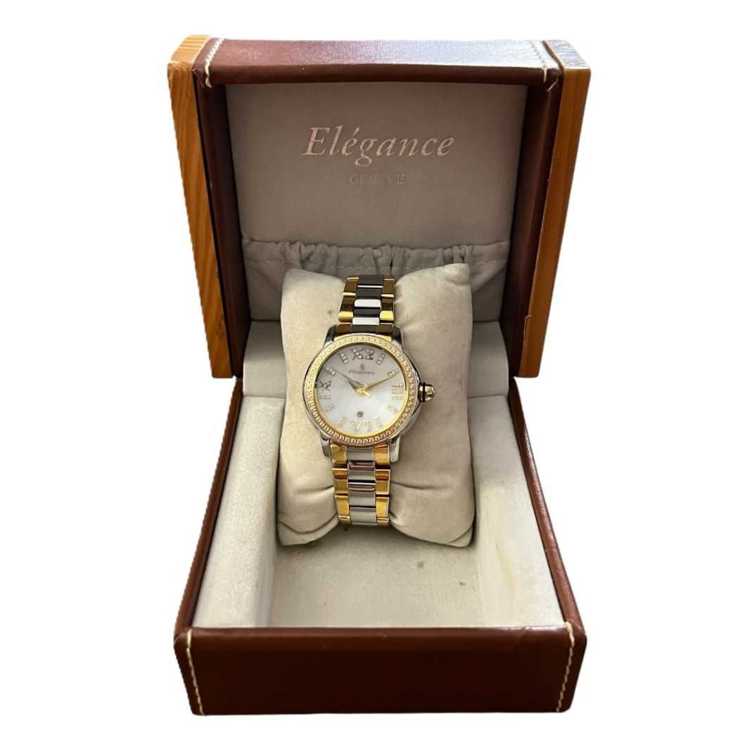 Relógio Elegance Geneve Senhora | Bicolor com Cristais