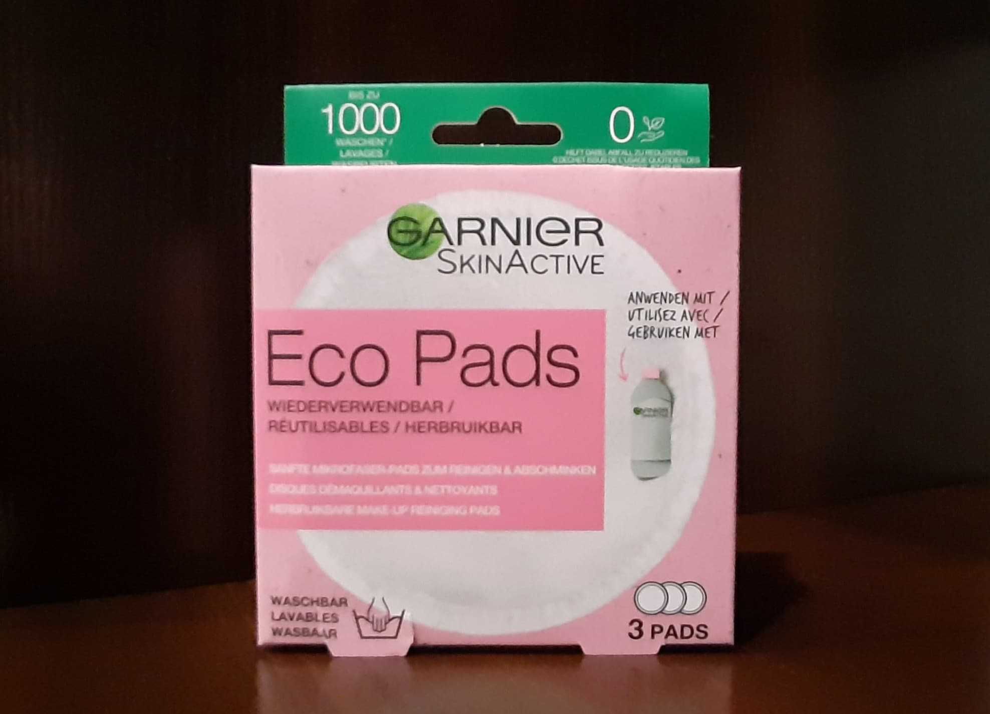 Garnier - Eco Pads, 3 Płatki/Waciki do demakijażu wielokrotnego użytku