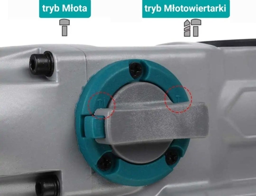 Młotowiertarka Duży Młot udarowy na dwa akumulatory Makita 18V