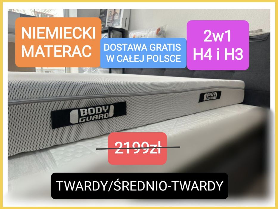 160x200 DOSTAWA GRATIS Bett1 BodyGuard Materac też są 140x200 180x200