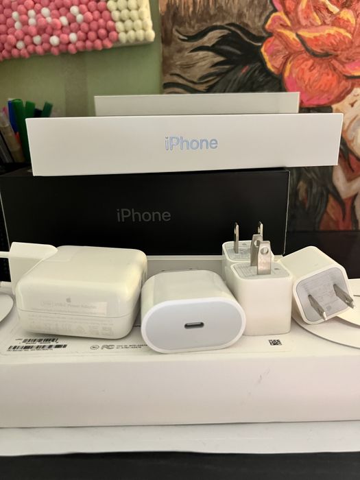 Зарядка быстрая оригинал айфон, адаптер apple, кабель на iPhone usb-c