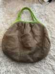 mala saco verde zara de pano