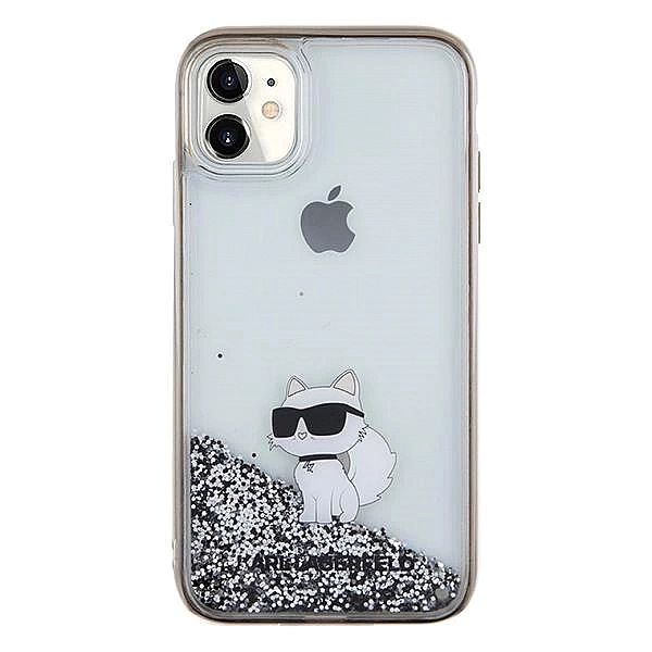 Etui Karl Lagerfeld Liquid Glitter Choupette na iPhone 11 / Xr - przez
