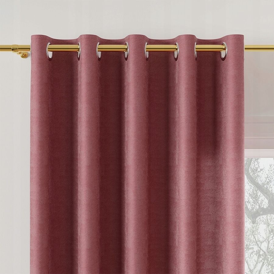 Zasłona Bologna 245x130 cm, różowa - elegancka ozdoba do salonu