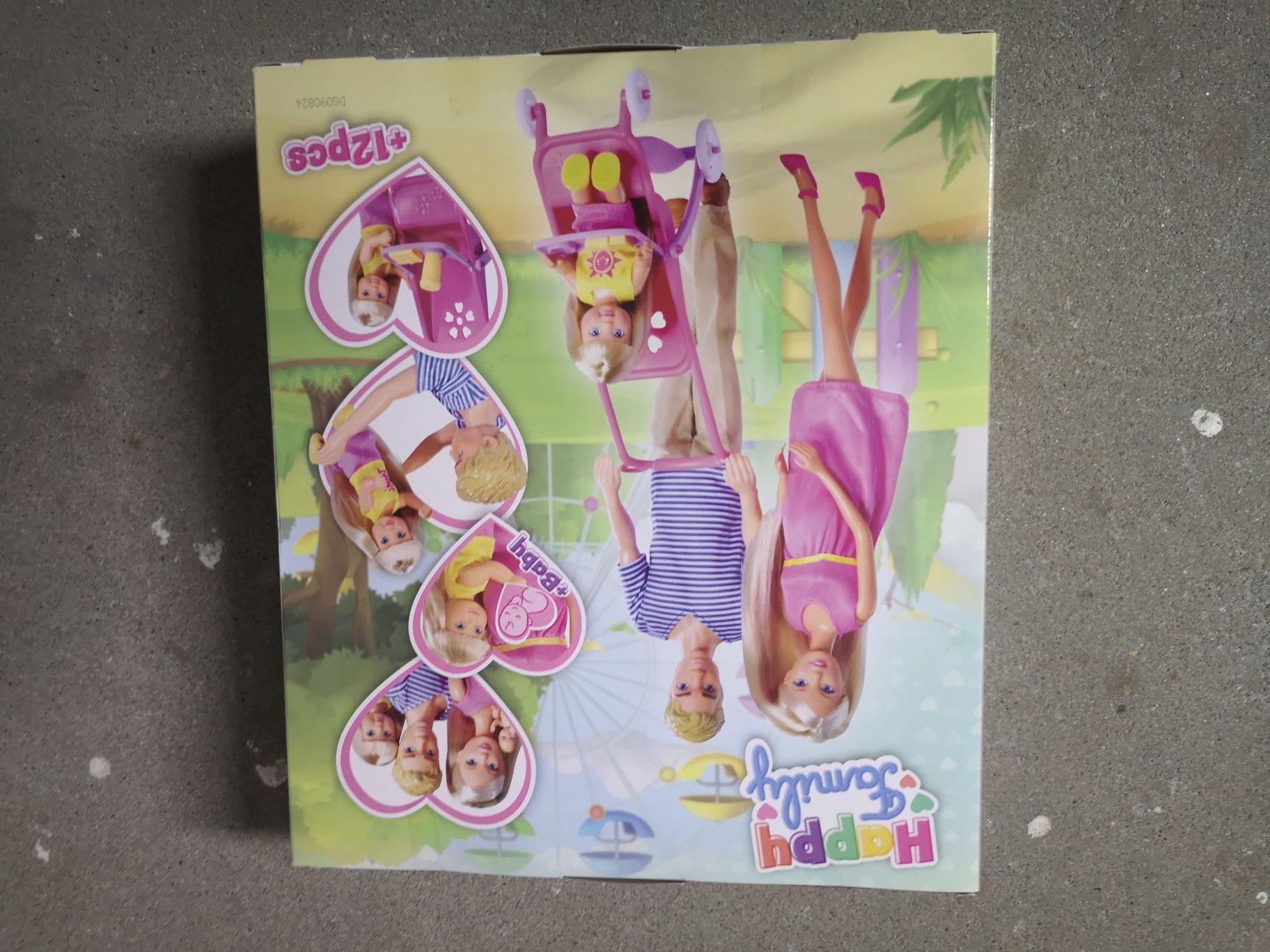 Lalka Barbie w ciąży z wózkiem Ken