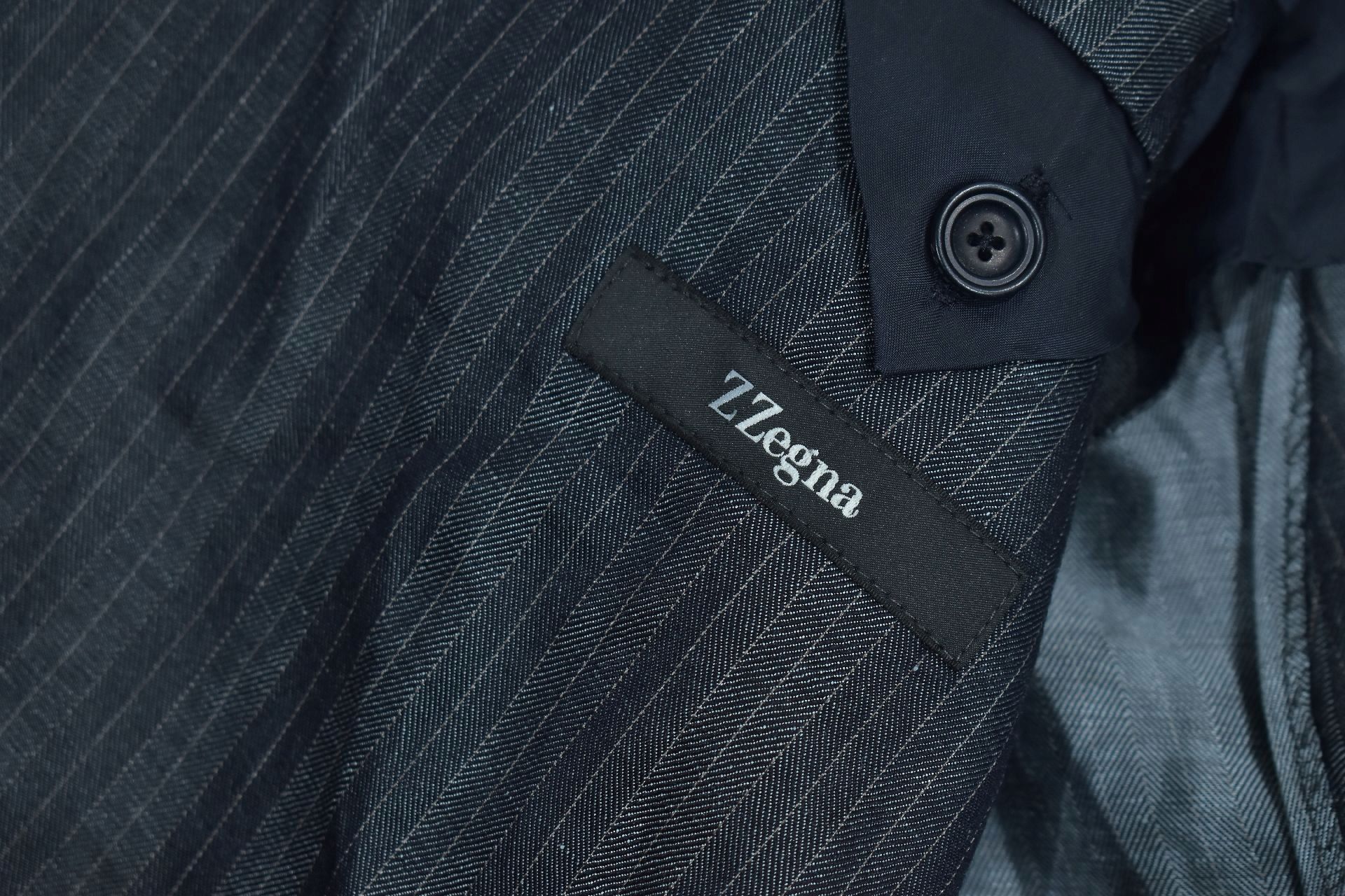 Z Zegna Lniano-Jedwabna Marynarka Męska 50