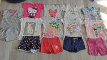 Zestaw paka T-shirty i spodenki 104-110