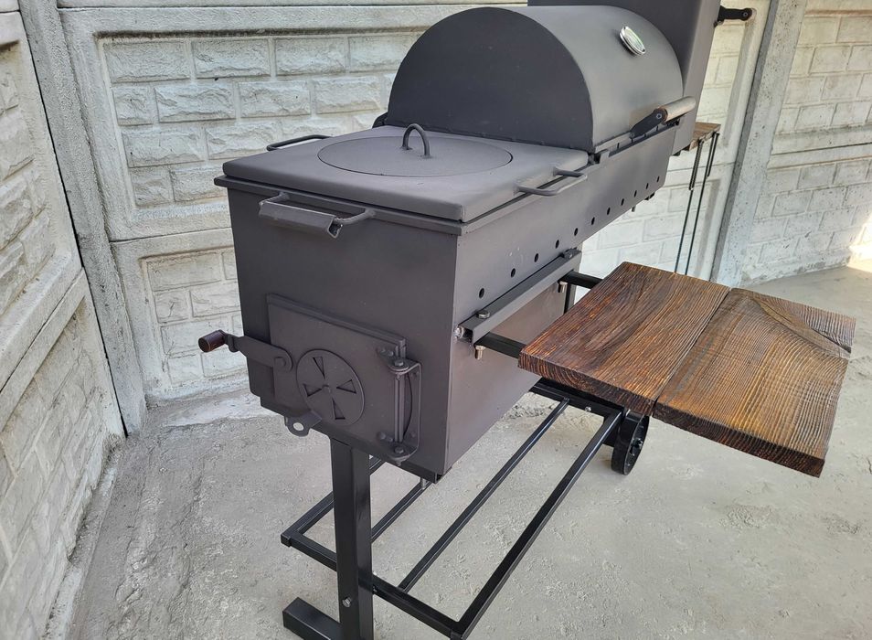 Багатофункціональний Мангал Барбекю з Коптильнею та Пічкою для Казана