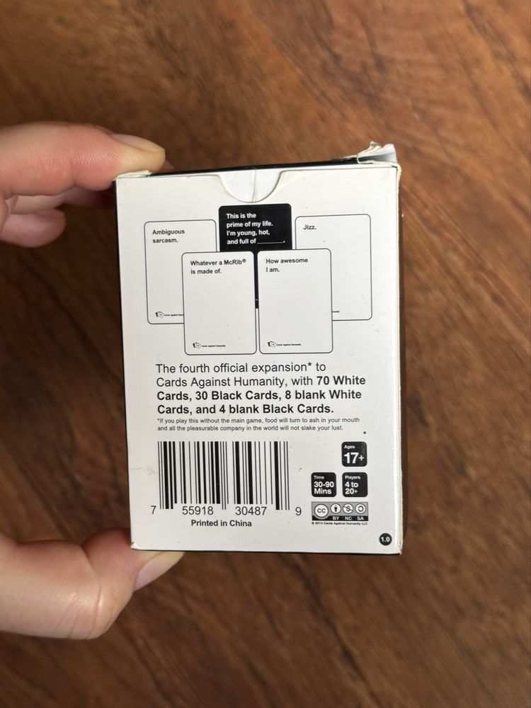 Cards Against Humanity игра настольная на английском карты конфликта
