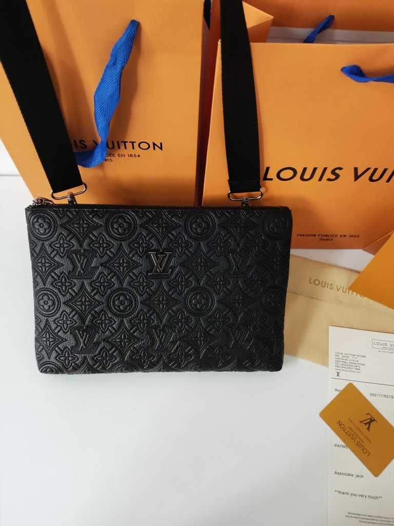 Louis Vuitton DAMSKA MĘSKA Torebka, Torba – kopertówka, skóra 67-23