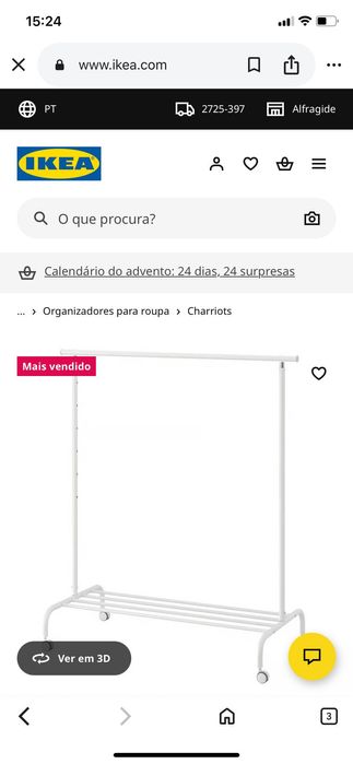 Cabide de Pé, São 2 em bom estado. 10€ cada.