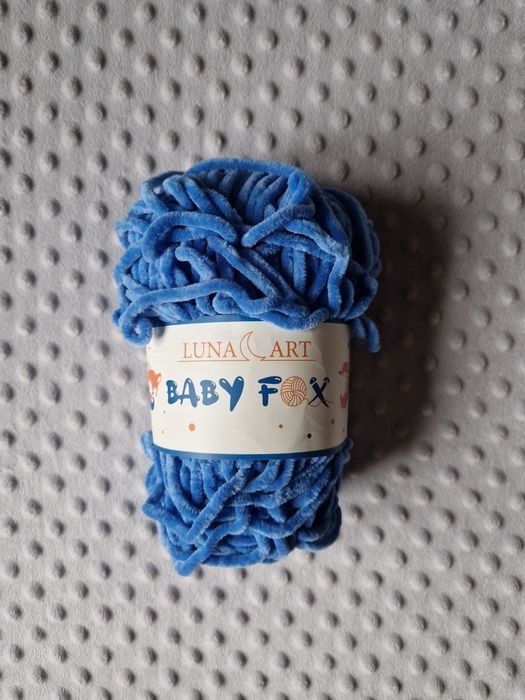 Baby Fox Luna Art niebieska włóczka